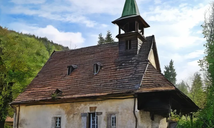 kaple Povýšení svatého Kříže v Brné – akvarel