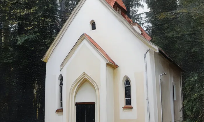 kaple svaté Anny (Strančice) – akvarel