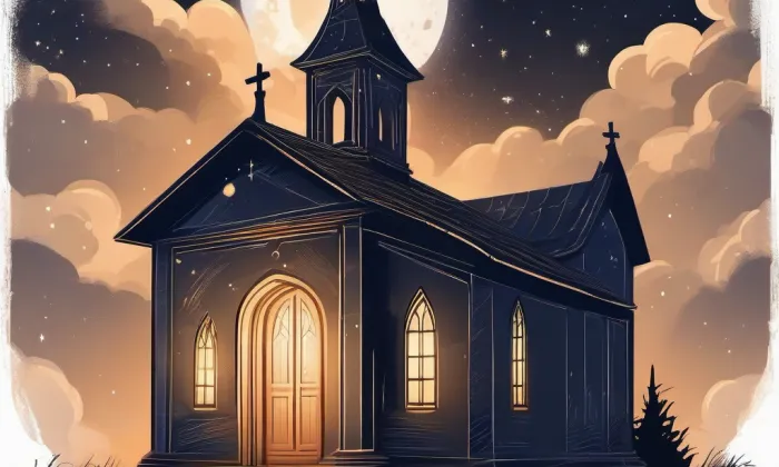 Kaple svaté Anny (Vikletice) – noc