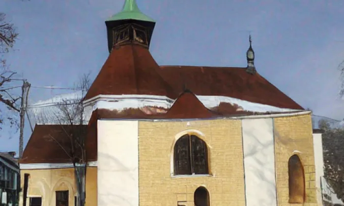 kaple svaté Rodiny (Deštné v Orlických horách) – akvarel