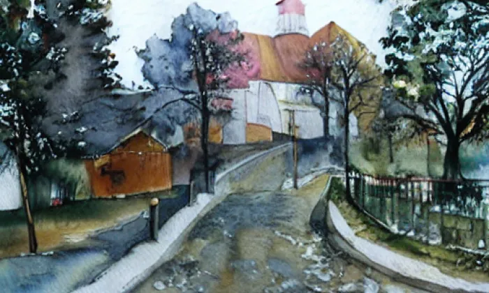 kaple svatého Štěpána (Litoměřice) – akvarel