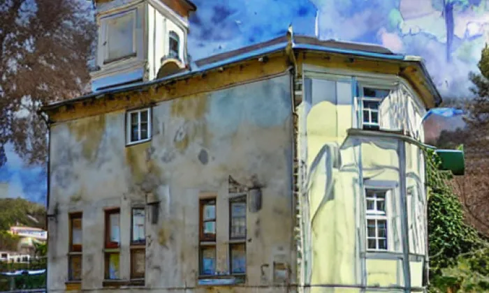 kaple svatého Floriána (Vincencov) – akvarel