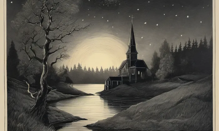 kaple svatého Jana Křtitele (Rožany) – noc
