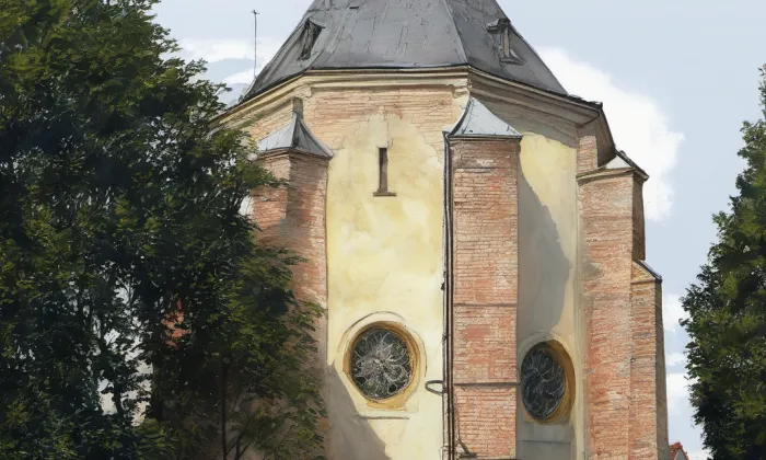 kaple svatého Jana Nepomuckého v Nymburce – akvarel