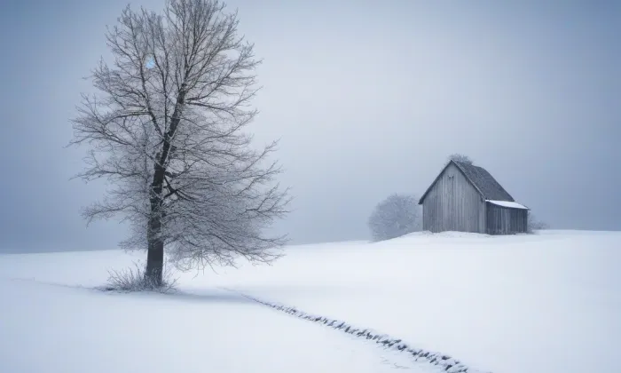 kaple svatého Kříže (Kateřinky) – winter