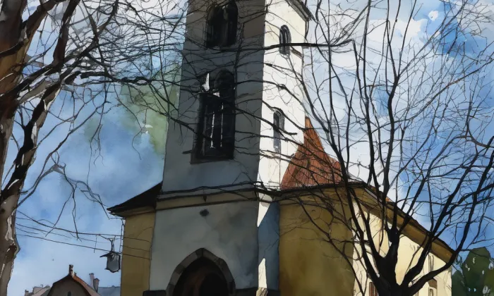 kaple svatého Václava (Česká Čermná) – akvarel