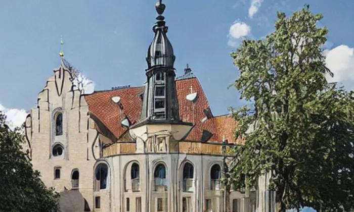 kapucínský klášter v Mnichově Hradišti – akvarel