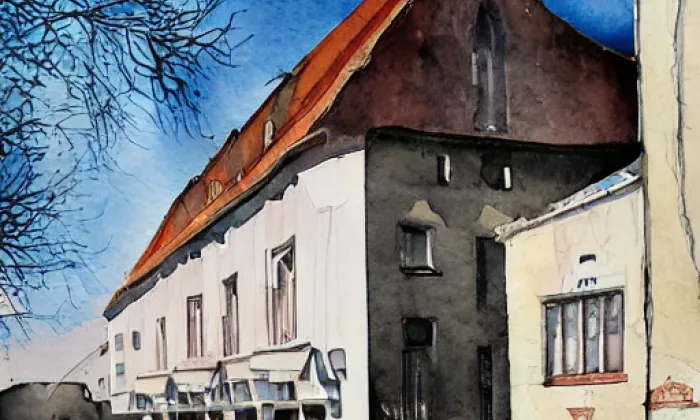 Klášter klarisek ve Znojmě – akvarel