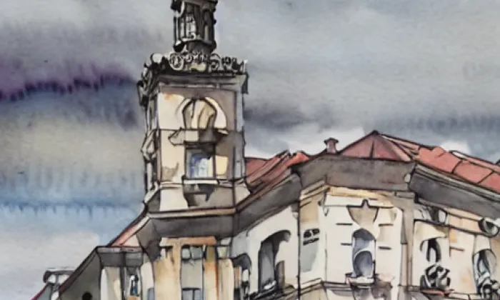 klášter milosrdných bratří (Štýřice) – akvarel