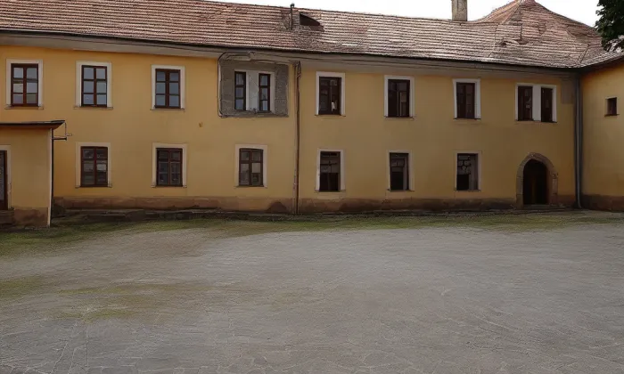 Klášter minoritů ve Stříbře – akvarel