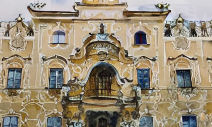 Kolovratský palác – akvarel