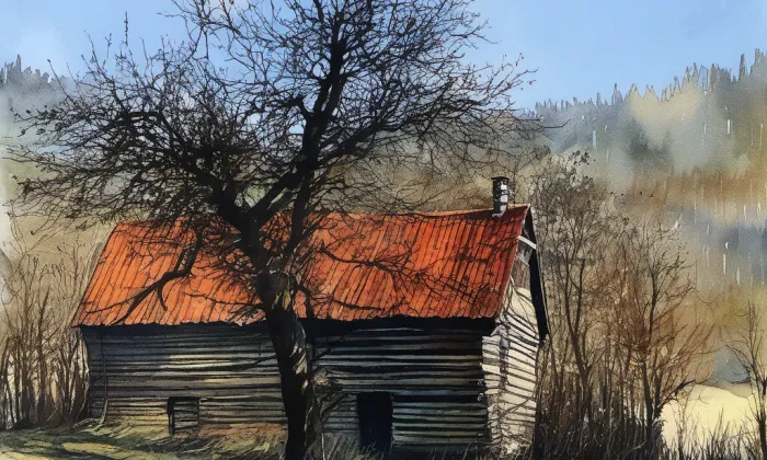 Kopicův statek – akvarel