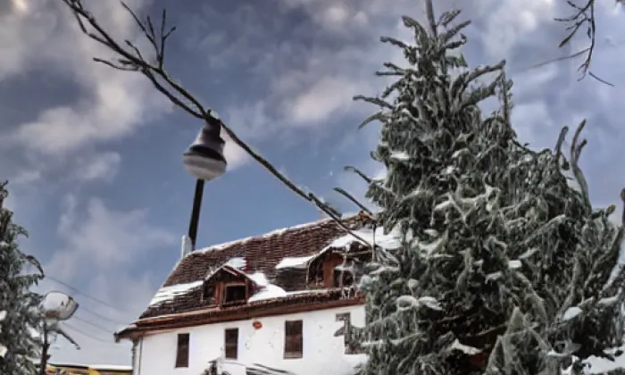 kostel Českobratrské církve evangelické v Nebuželech – winter