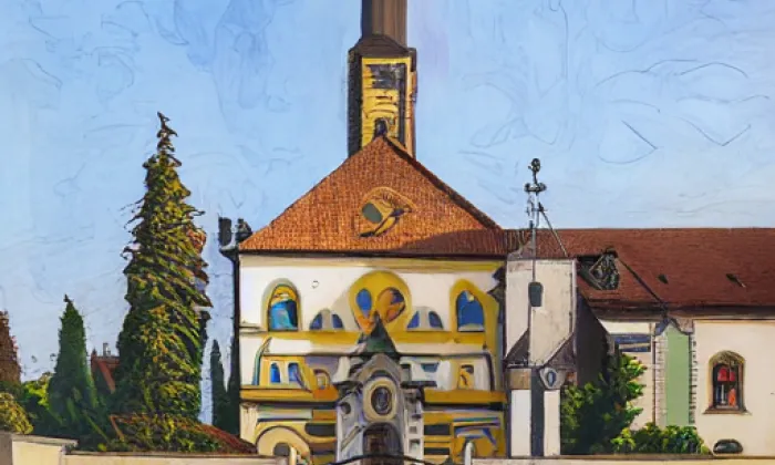 kostel Božského srdce Páně (Rajhrad) – summer