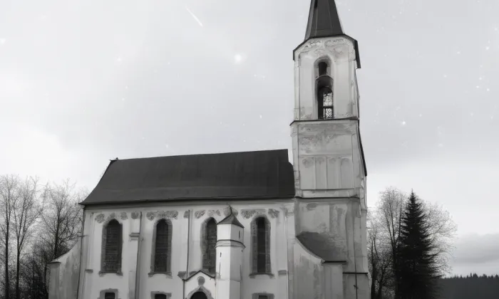 Kostel Církve československé husitské (Bruntál) – noc
