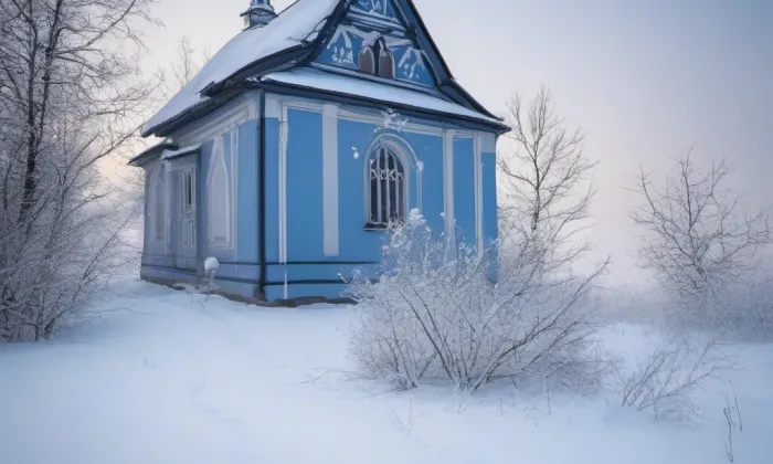 kostel Jména Panny Marie (Vyskytná) – winter
