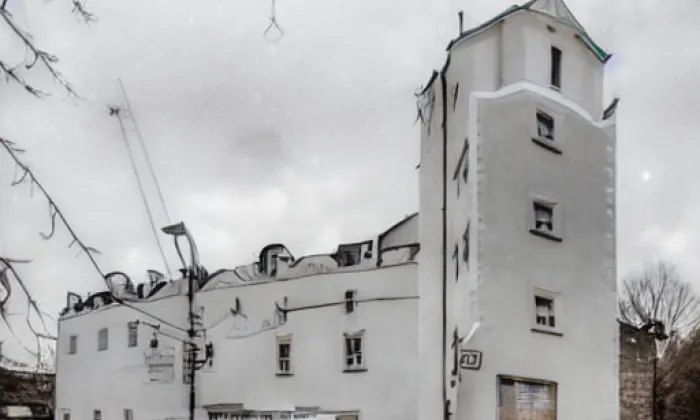 Kostel Krista Spasitele a komunitní centrum Praha-Barrandov – noc