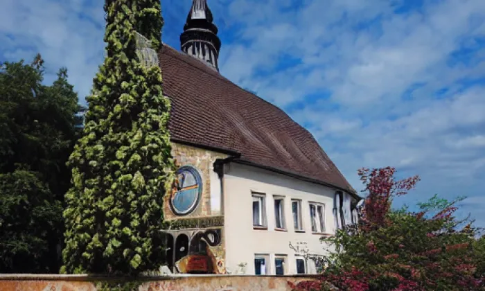 Kostel Nalezení svatého Kříže (Rybí) – akvarel
