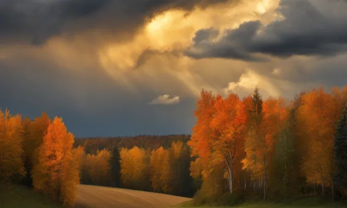 Kostel Nalezení svatého Kříže v Dubé – autumn