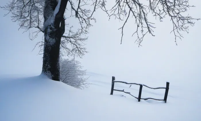 kostel Nanebevstoupení Páně v Mikulášovicích – winter