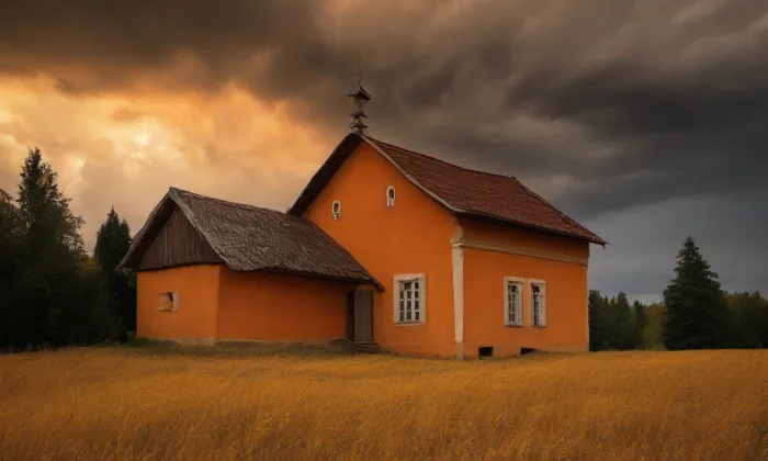 kostel Nanebevzetí Panny Marie (Březník) – autumn