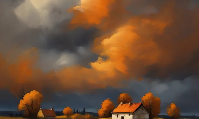 Kostel Nanebevzetí Panny Marie (Diváky) – autumn