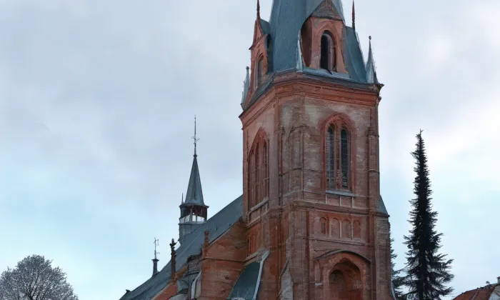 Kostel Nanebevzetí Panny Marie (Horní Maršov) – akvarel