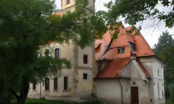 kostel Nanebevzetí Panny Marie (Hostín u Vojkovic) – autumn