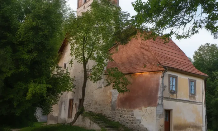 kostel Nanebevzetí Panny Marie (Hostín u Vojkovic) – summer