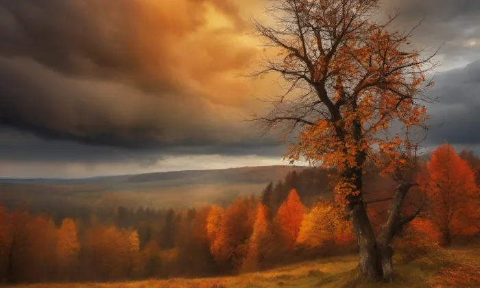 Kostel Nanebevzetí Panny Marie (Katusice) – autumn