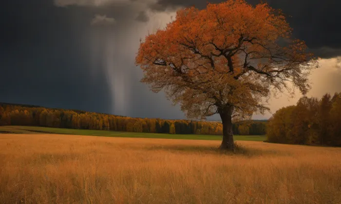 Kostel Nanebevzetí Panny Marie (Krásný Les) – autumn