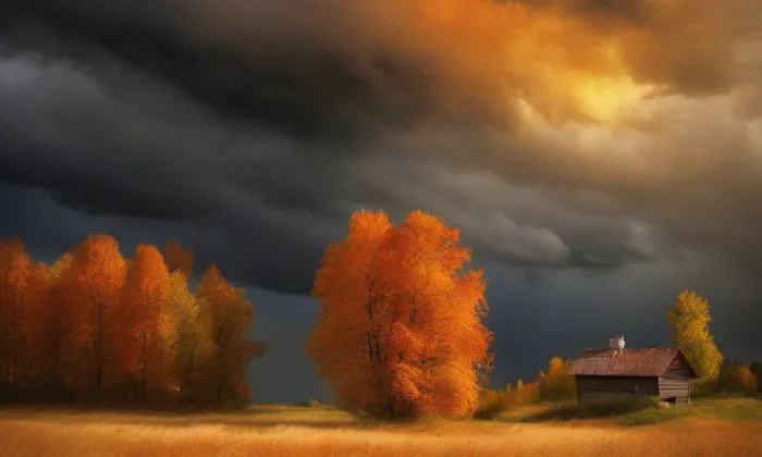 Kostel Nanebevzetí Panny Marie (Liptaň) – autumn