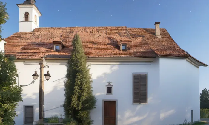 kostel Nanebevzetí Panny Marie (Milíčovice) – noc