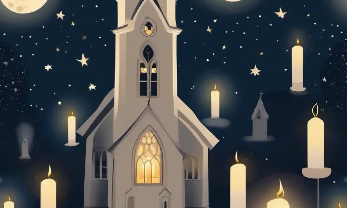 Kostel Nanebevzetí Panny Marie (Mostkovice) – noc