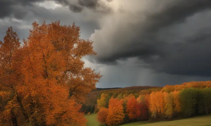 kostel Nanebevzetí Panny Marie (Vlkoš) – autumn