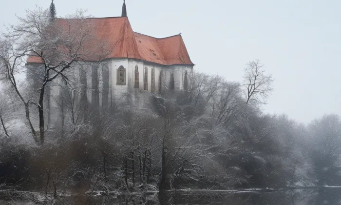 Kostel Nanebevzetí Panny Marie v Bechyni – winter