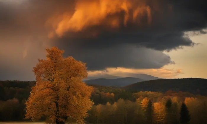 Kostel Narození Panny Marie (Jamartice) – autumn