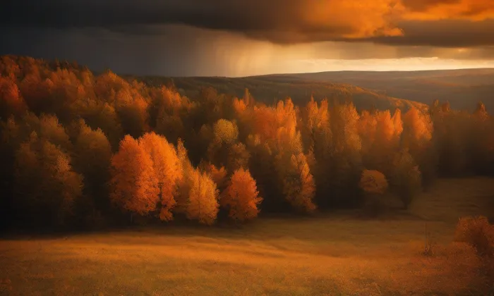 Kostel Narození Panny Marie (Mnichovice) – autumn