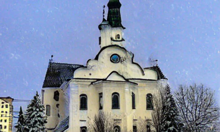 Kostel Narození Panny Marie (Mnichovice) – winter