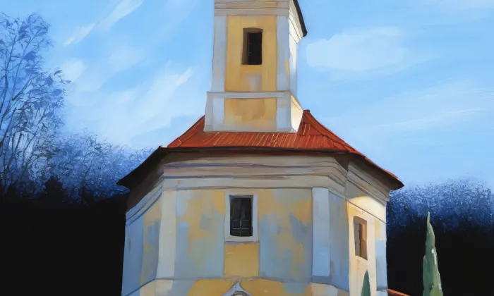kostel Narození Panny Marie (Neslovice) – summer
