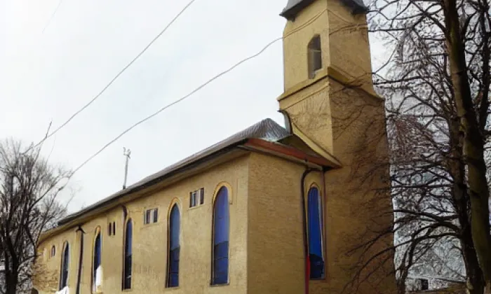 Kostel Narození Panny Marie (Osenice) – akvarel