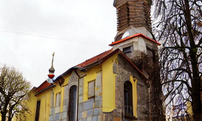 Kostel Narození Panny Marie (Osenice) – winter