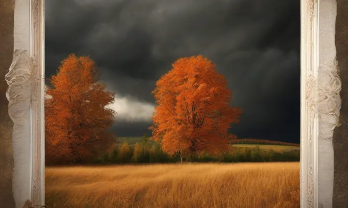 kostel Narození Panny Marie (Plánice) – autumn