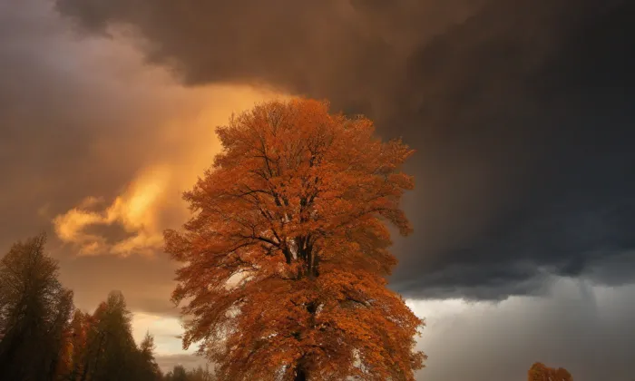 Kostel Narození Panny Marie v Malé Chuchli – autumn