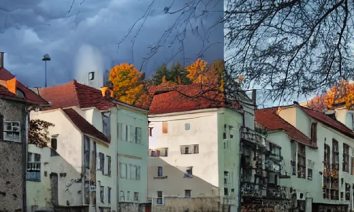 Kostel Narození Panny Marie ve Žlebích – autumn