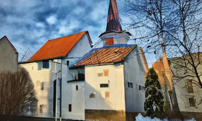 Kostel Narození Panny Marie ve Žlebích – winter