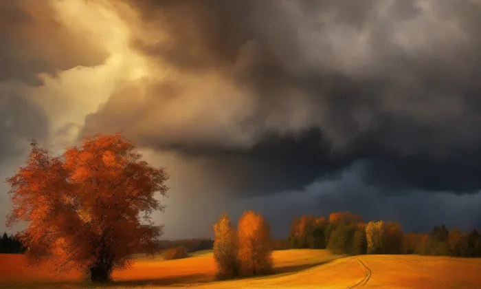 Kostel Narození svatého Jana Křtitele (Proboštov) – autumn