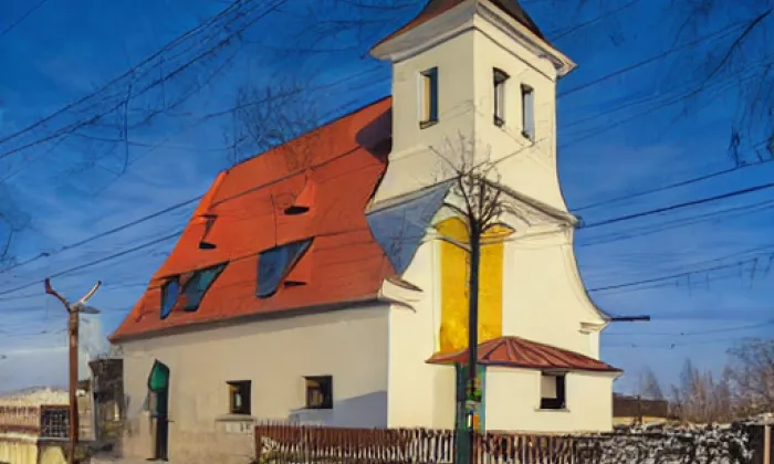 kostel Narození svatého Jana Křtitele (Černovice) – winter