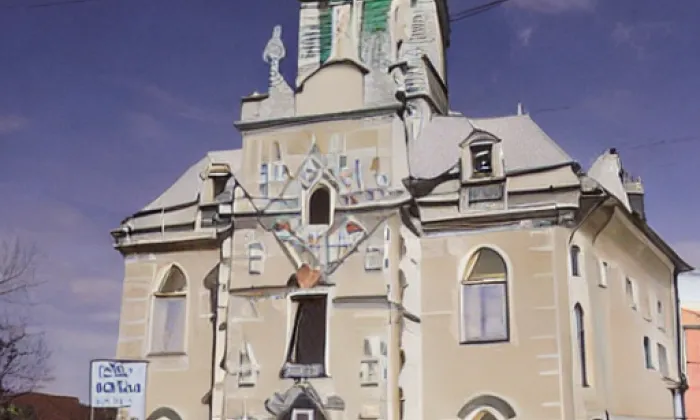 Kostel Navštívení P. Marie – akvarel