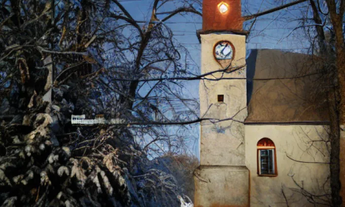 Kostel Navštívení Panny Marie (Horní Vítkov) – winter